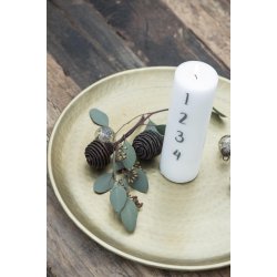 Bakke med hamret mnster i antik messing finish