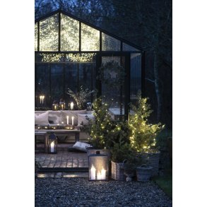 Stor aflang lanterne med afrundet tag