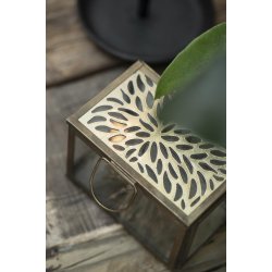 Glasske med udstanset mnster i lget