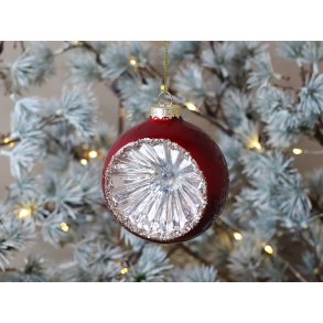 Julekugle med glimmer