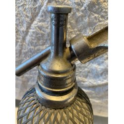 Antik fransk sifonflaske klar med harlekinnet