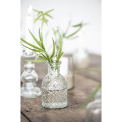 Apothekerglas til bedelys m/Harlekinmnster - Ib Laursen