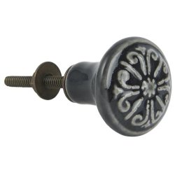 Greb keramik mrkegr blomst