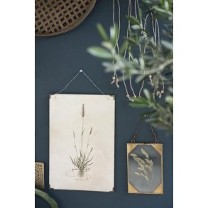 Fotoramme trekantet hjrne i messing, stor