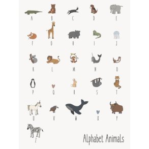 Metalskilt brnealfabet