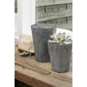 Potte konisk m. riller