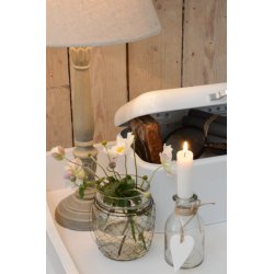 Apothekerglas til bedelys, mundblste