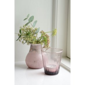 Vase med mnstret glas i vintage rose
