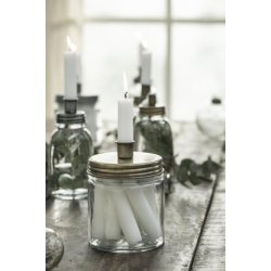 Krukkestage med metallg til bede -eller kronelys