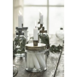 Krukkestage med metallg til bede -eller kronelys