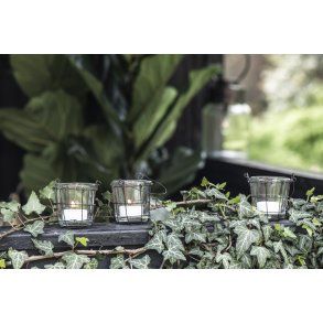 Lygte glas m/trd t/fyrfadslys