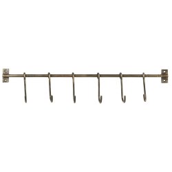 Knagerkke med 6 S-kroge - messing - Ib Laursen
