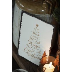 Metalskilt "Belive in the Magic of Christmas"