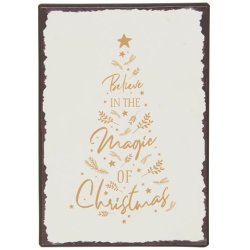 Metalskilt "Belive in the Magic of Christmas"