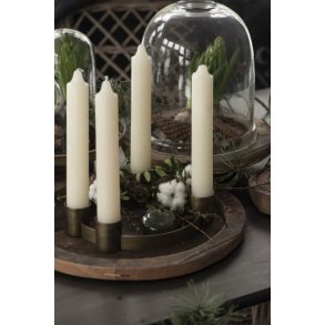 Rund bakke i tr med lille kant