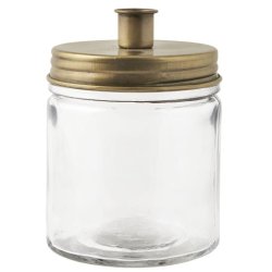 Krukkestage med metallg til bede -eller kronelys