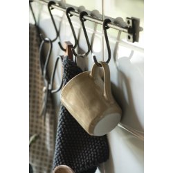 Knagerkke med 6 S-kroge - messing - Ib Laursen