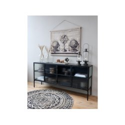 Rundt tppe med blomsterprint