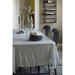 Dug hvid med sorte striber