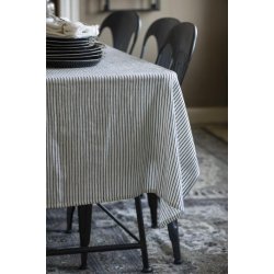 Dug hvid med sorte striber