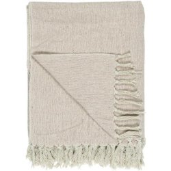 Plaid i creme/malva bomuld fra Ib Laursen