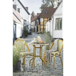 Bistrobord polyflet og glasplade fra Ib Laursen