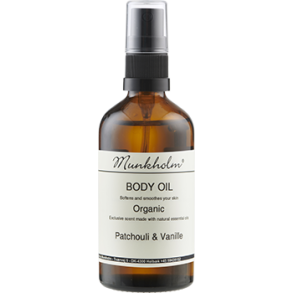  kologisk Body Oil med Patcholi & Vanille fra Munkholm