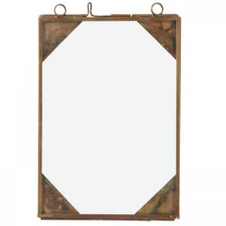 Fotoramme trekantet hjrne i messing, stor