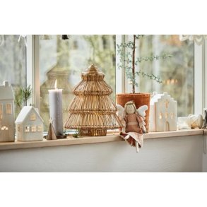 Hus til fyrfadslys  med 4 vinduer Stillenat fra Ib Laursen