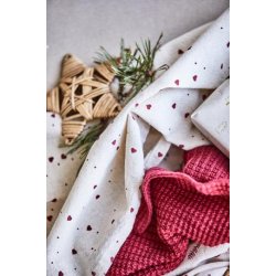 Emily viskestykke med rde hjerter fra Ib Laursen