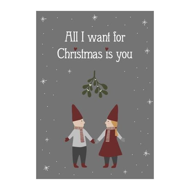 Metalskilt All I want for Christmas is you fra Ib Laursen