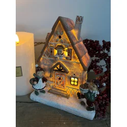 Dekorations peberkagehus med LED lys fra La Vida