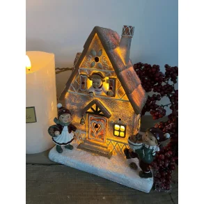 Dekorations peberkagehus med LED lys fra La Vida