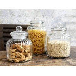 Opbevaringsglas med riller