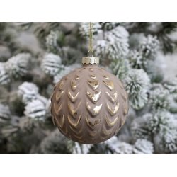 Julekugle med guld mnster