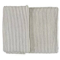 Dug hvid med sorte striber