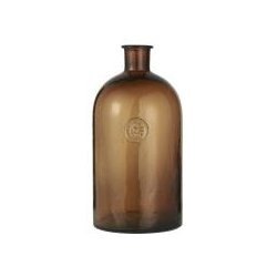 Apotekerflaske med blomsteremblem stor