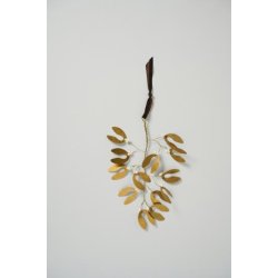 Mistelten i messing med hvide perler Gloria fra Ib Laursen