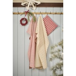 Viskestykke Julia i natur med rdt mnster fra Ib Laursen