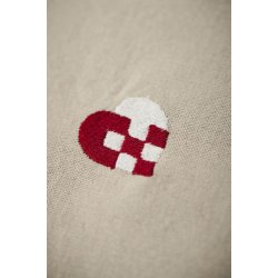 Stofserviet med broderet hjerte fra Ib Laursen