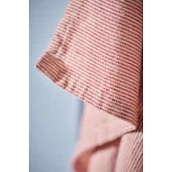 Viskestykke Bea  med rde og natur mlkedrengestriber fra Ib Laursen