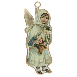 Engel t/ ophng blomsterkurv i hnden