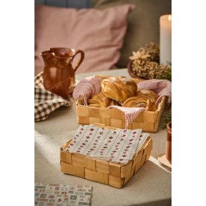 Papirs servietter med flettede hjerter fra Ib Laursen