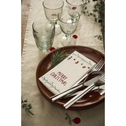 Servietter i papir med teksten " Merry Christmas" fra Ib Laursen