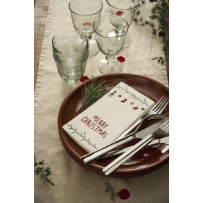 Servietter i papir med teksten 