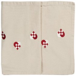 Bordlber med broderede hjerter  fra Ib Laursen