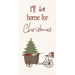 Servietter i Papir med teksten "I`ll be home for Christmas" fra Ib Laursen