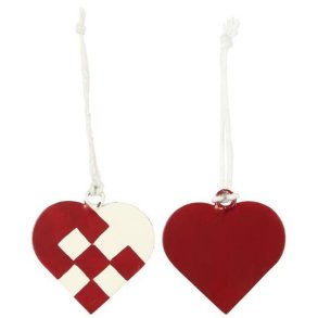  Julehjerte t/ophng 2 ass My Nostalgic Christmas fra Ib Laursen