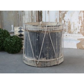 Vintage tromme med lder - Hndlavet