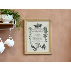 Billede med vilde blomster og tekst i naturramme fra Chic Antique